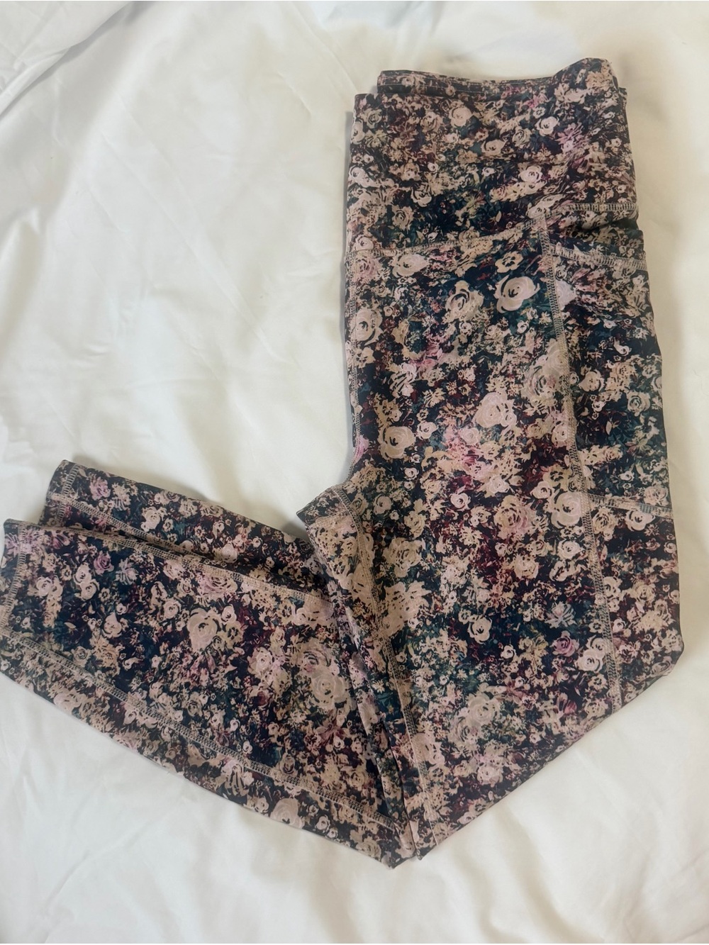 RBX Floral Leggings - Pink & Black XL